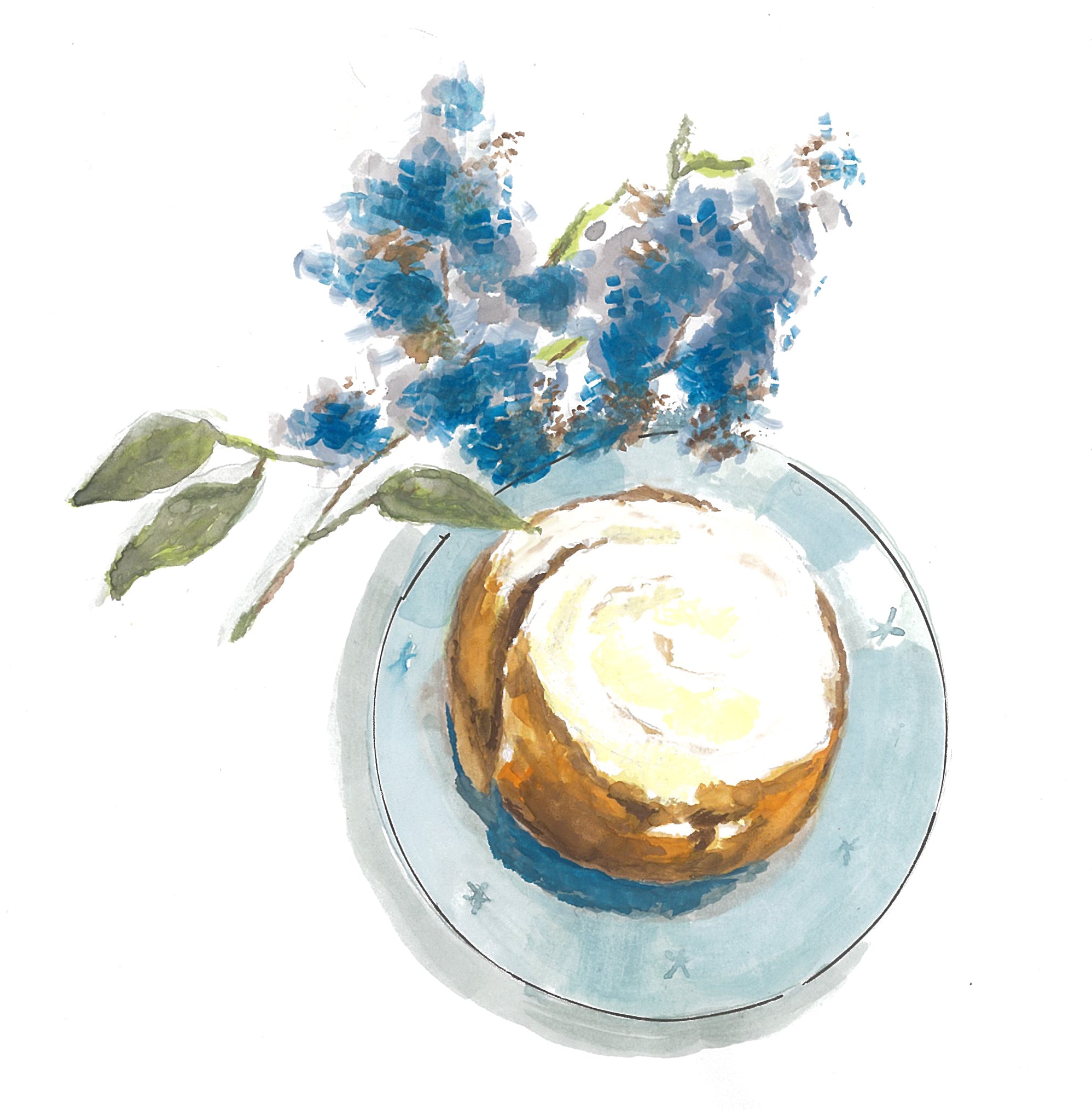 Framed Print (white) - Cinnamon Scroll