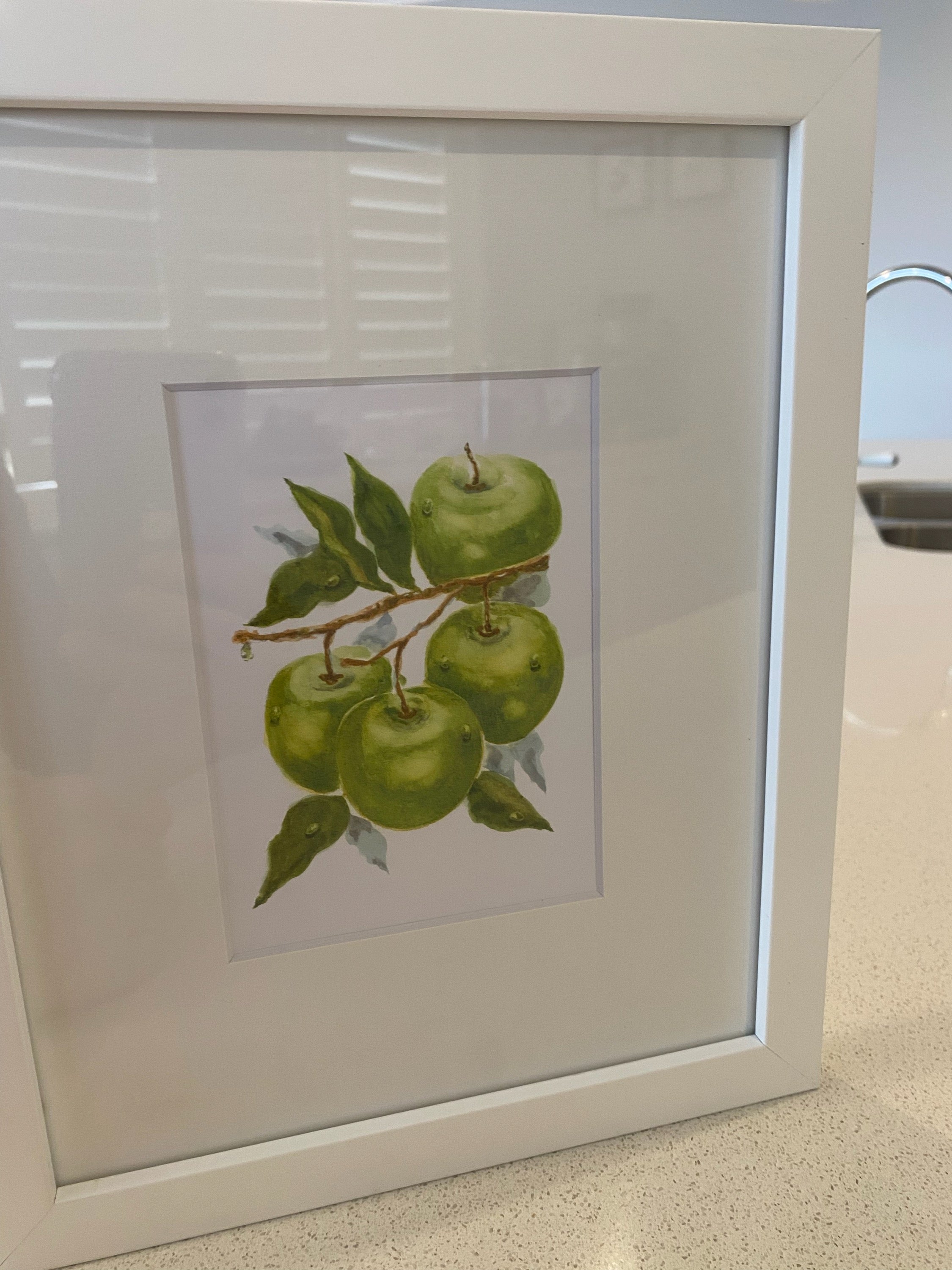 Framed Print of Green Apples