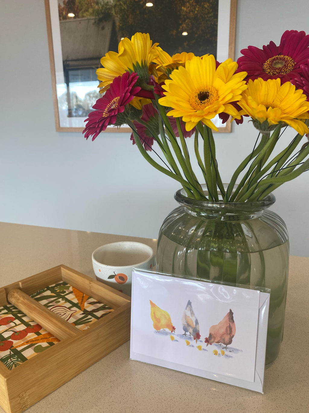 Greeting Card - Hens