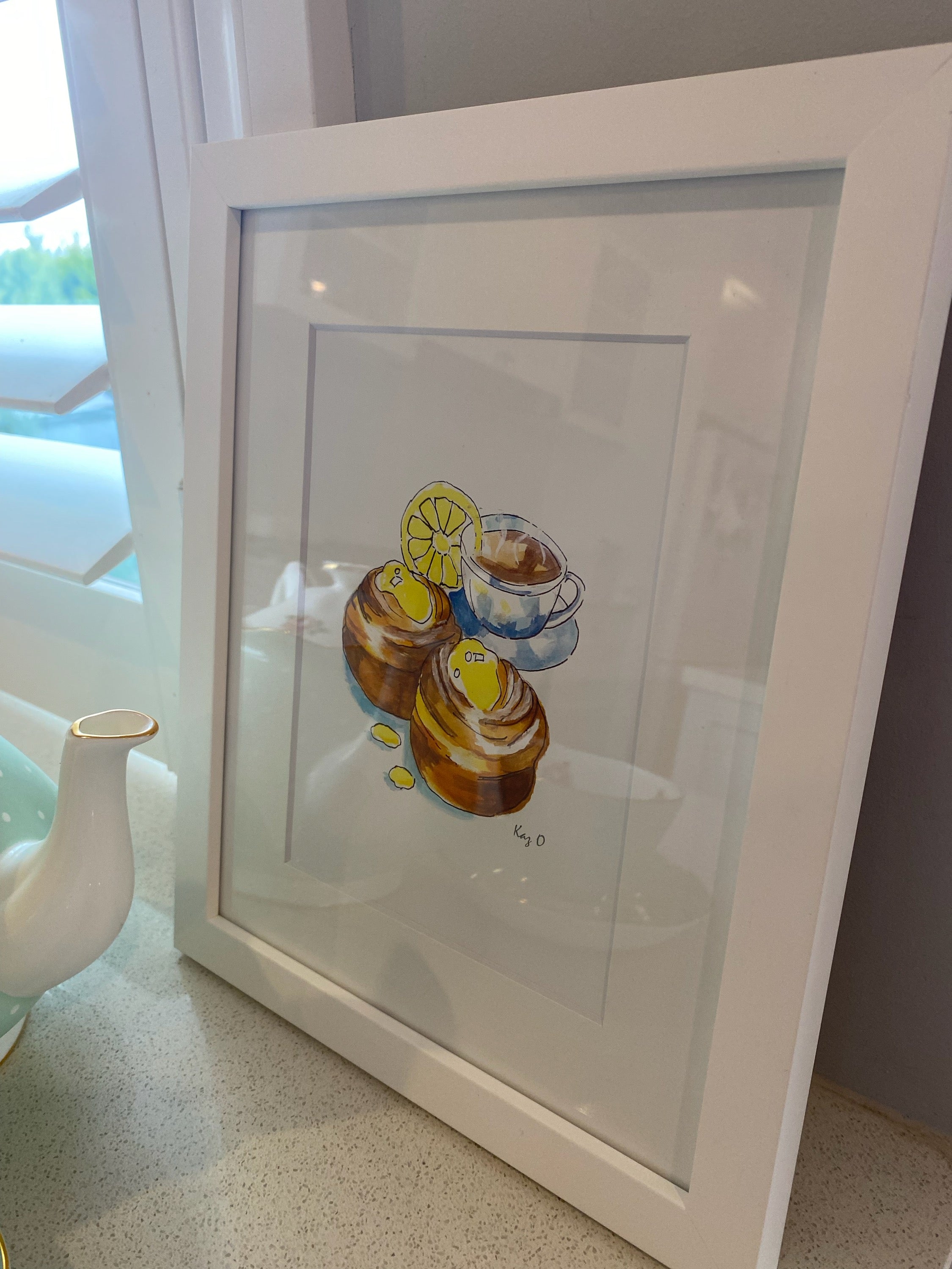 Framed Print (white) - Morning Buns