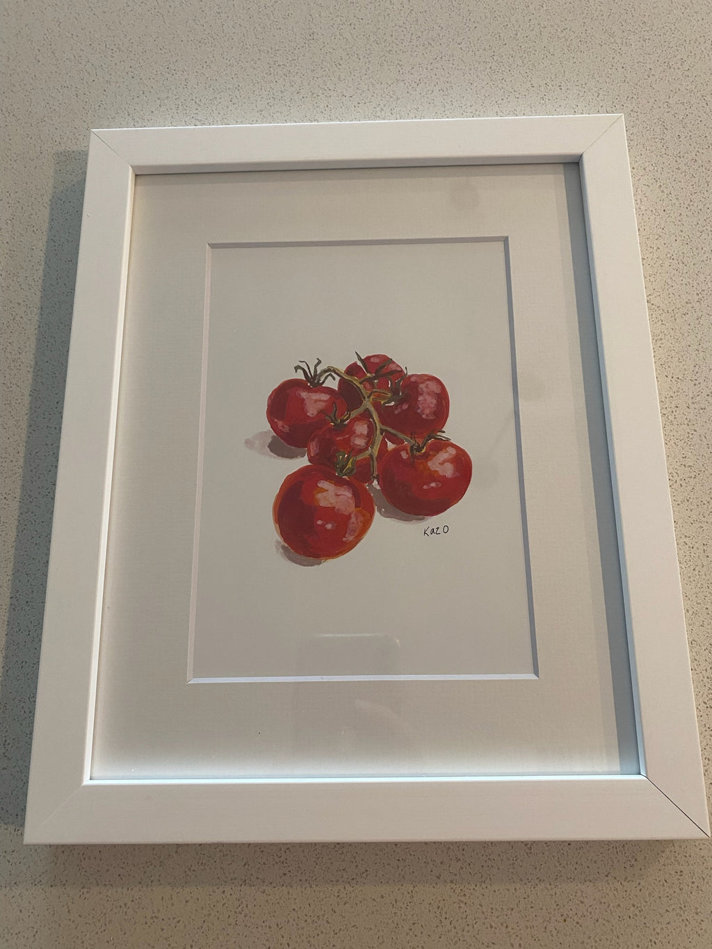 Framed Print (white) - Ripe Tomatoes