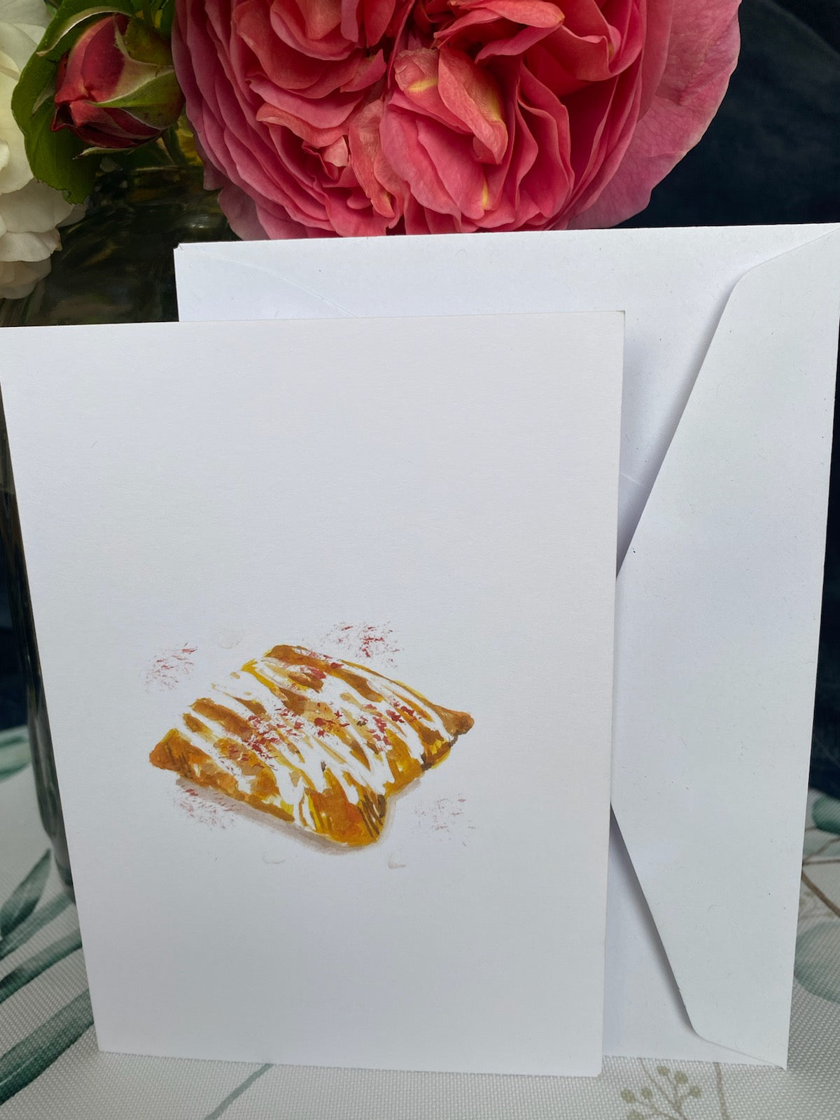 Greeting card - White Choc and Raspberry Croissant