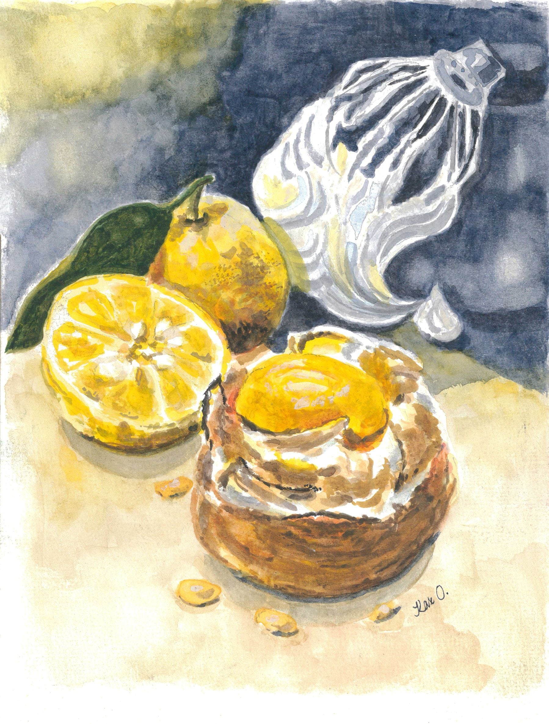 Framed Print - Yuzu Meringue Danish