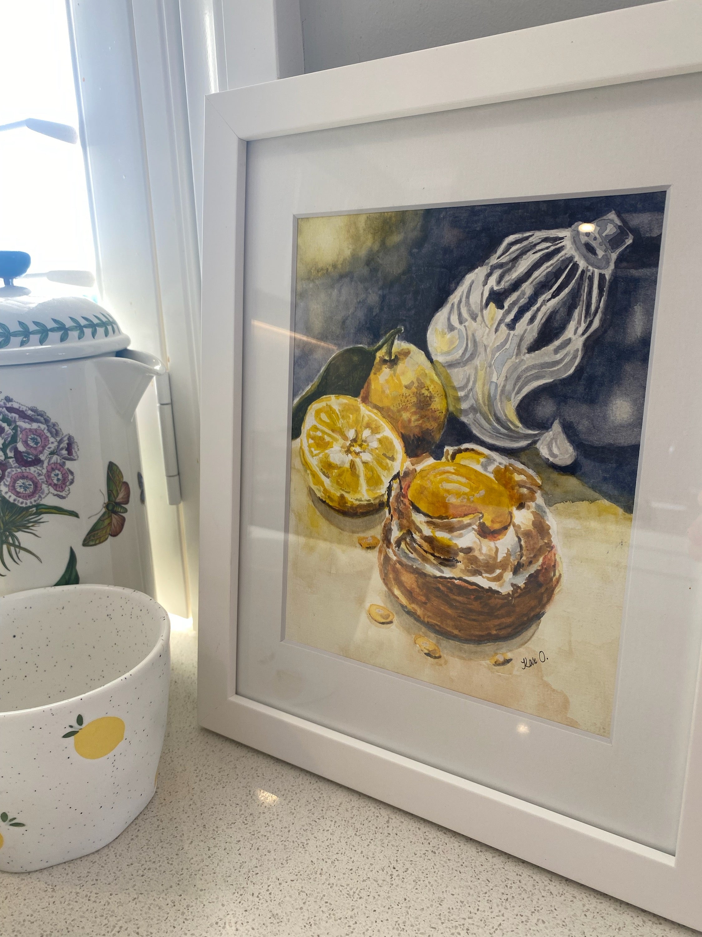 Framed Print - Yuzu Meringue Danish